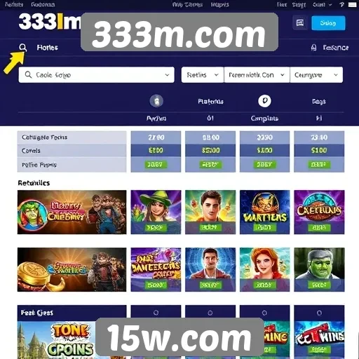 Comparação entre 333m.com e outros sites de jogos